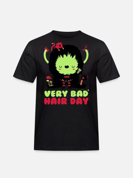 bad_hair_day - Men's Workwear T-Shirt - black