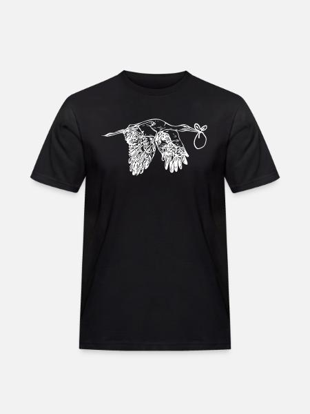 Flying Stork offspring Delivery - Men's Workwear T-Shirt - black