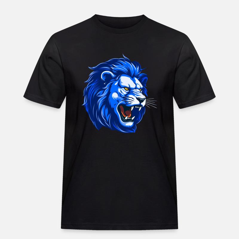 Lion Head Blue Lion Head - Men's Workwear T-Shirt - black