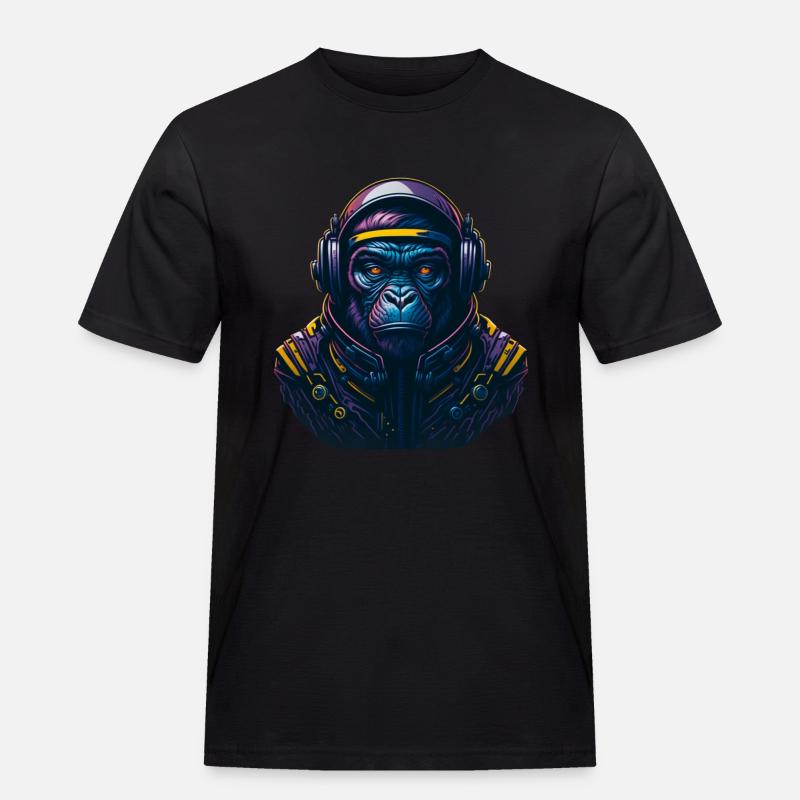 Gorilla Astronaut Monkey - Men's Workwear T-Shirt - black