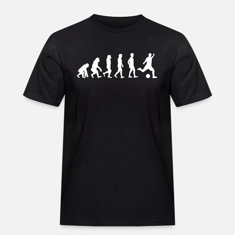 Evolution Fussball - Männer Workwear T-Shirt - Schwarz