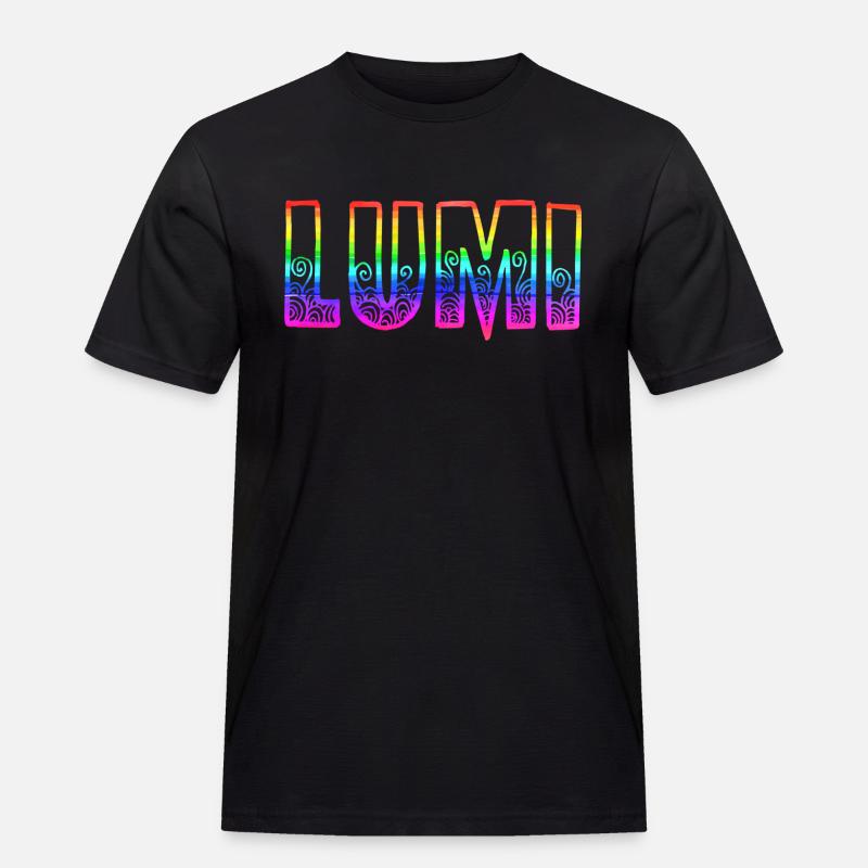 lumi rs rainbow - Men's Workwear T-Shirt - black