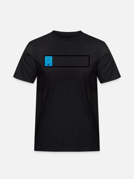Namensschild - Männer Workwear T-Shirt - Schwarz