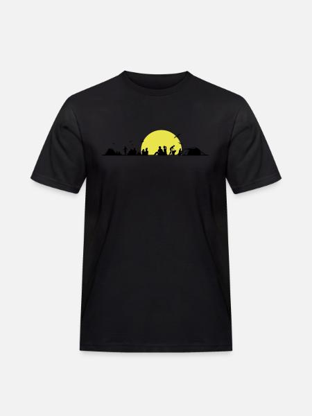 Freizeit - Zelten - Männer Workwear T-Shirt - Schwarz