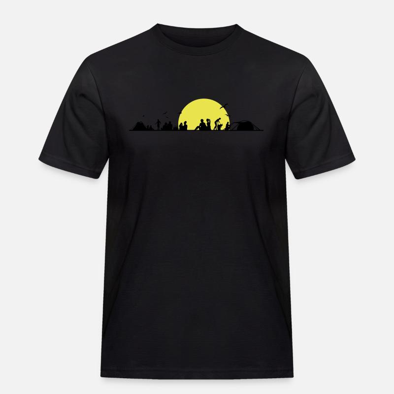 Freizeit - Zelten - Männer Workwear T-Shirt - Schwarz