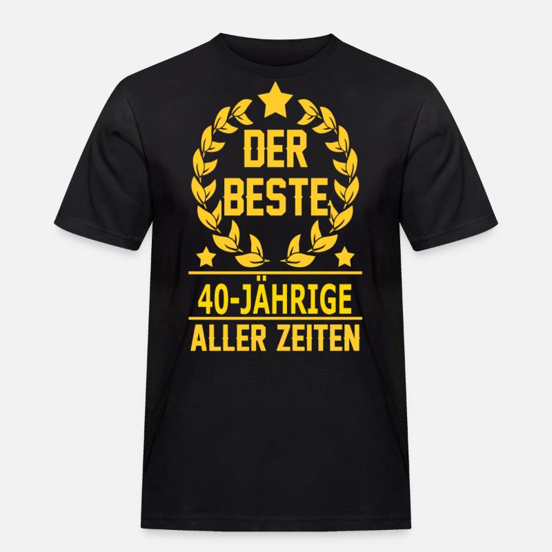 40-JÄHRIGE - Männer Workwear T-Shirt - Schwarz