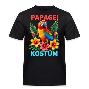 Papagei Kostüm tropisch Vogel bunt Karneval - Männer Workwear T-Shirt - Schwarz - Vorne - AI Model Male 178 light (178cm)