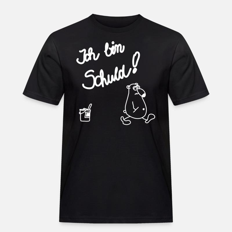 Man(n) hat Schuld - Männer Workwear T-Shirt - Schwarz