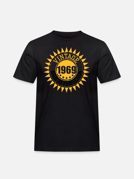 Vintage 1969 - Mannen Workwear T-shirt - zwart