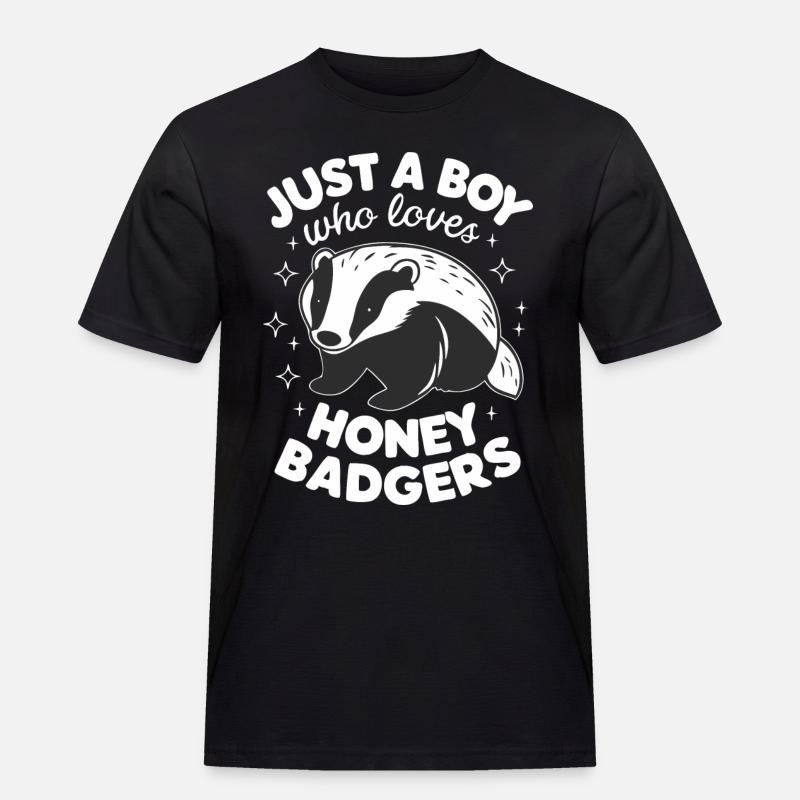 Dachs Honigdachs Tier - Männer Workwear T-Shirt - Schwarz