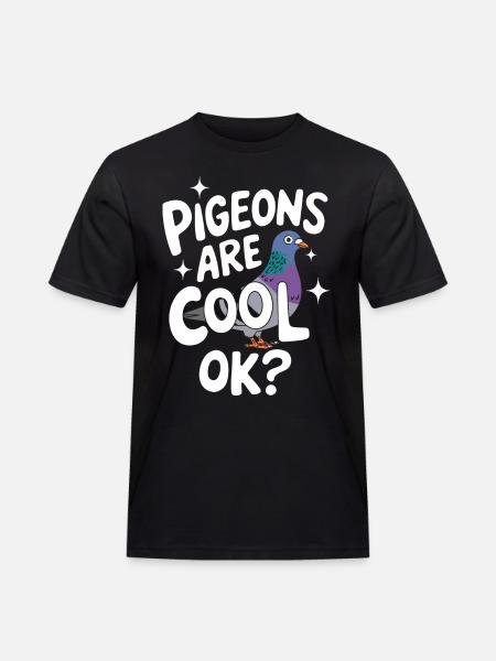 Taube Tauben Tier Vogel - Männer Workwear T-Shirt - Schwarz