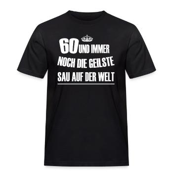 60 Geburtstag - Männer Workwear T-Shirt - Schwarz - Vorne - AI Model Male 178 light (178cm)