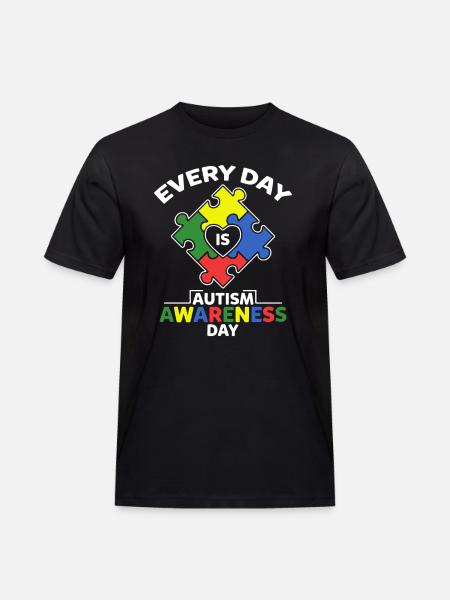 Every Day Is Autism Awareness - Men's Workwear T-Shirt - black