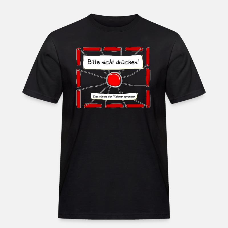 Dynamit - Bitte Abstand halten. - Männer Workwear T-Shirt - Schwarz
