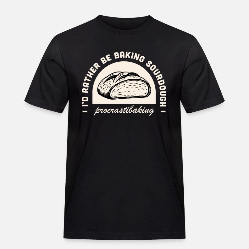 Sauerteigbrot Humor - Männer Workwear T-Shirt - Schwarz