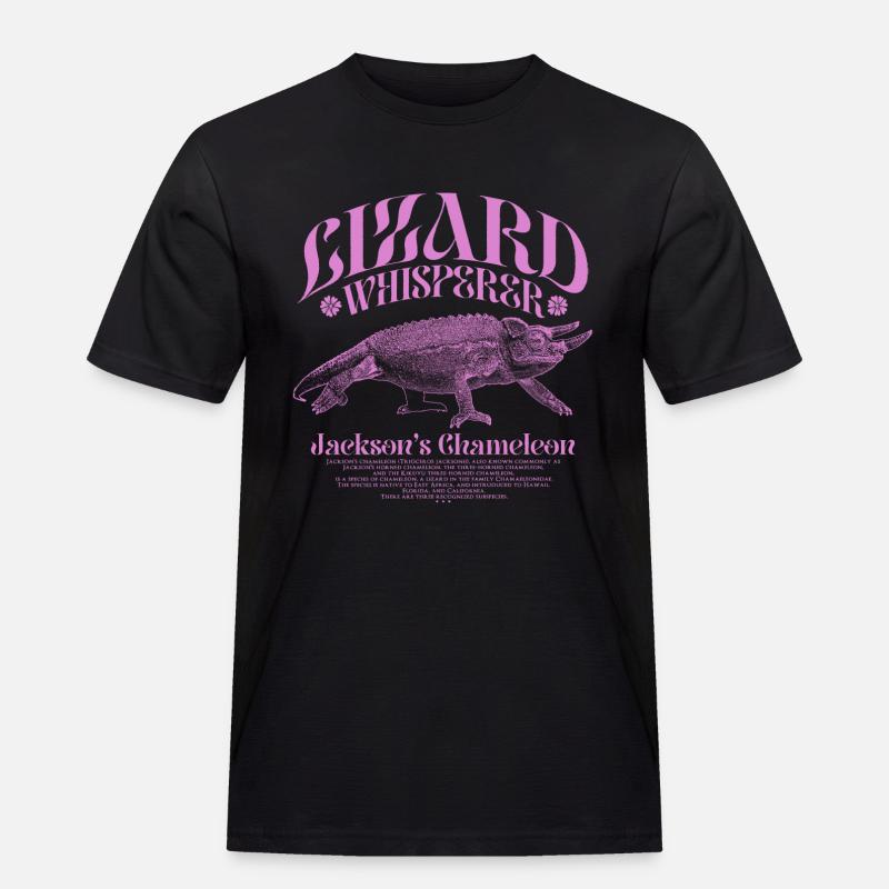 Jackson's Chamäleon Echsenflüsterer - Männer Workwear T-Shirt - Schwarz