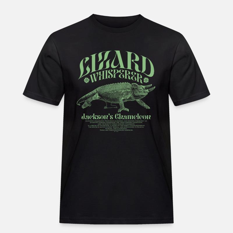 Jackson's Chamäleon Echsenflüsterer - Männer Workwear T-Shirt - Schwarz