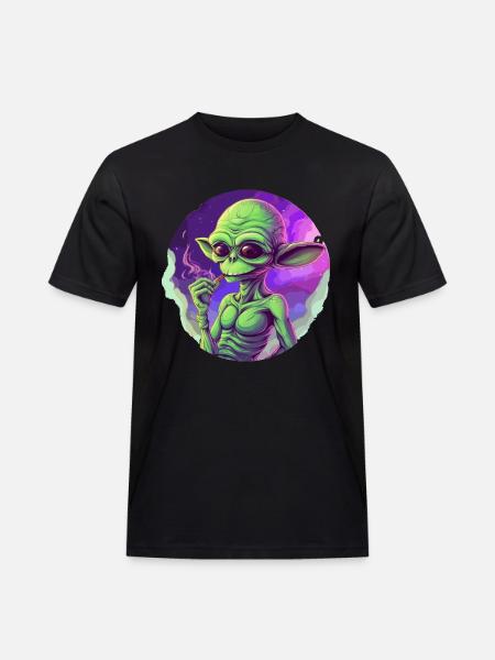 Extraterrestre cool avec joint - T-shirt Workwear homme - noir