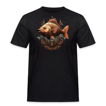 Karpfen Steampunk - Männer Workwear T-Shirt - Schwarz - Vorne - AI Model Male 178 light (178cm)