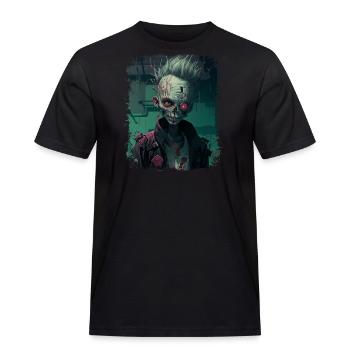 Alien Zombie Punk - T-shirt Workwear homme - noir - Devant - AI Model Male 178 light (178cm)