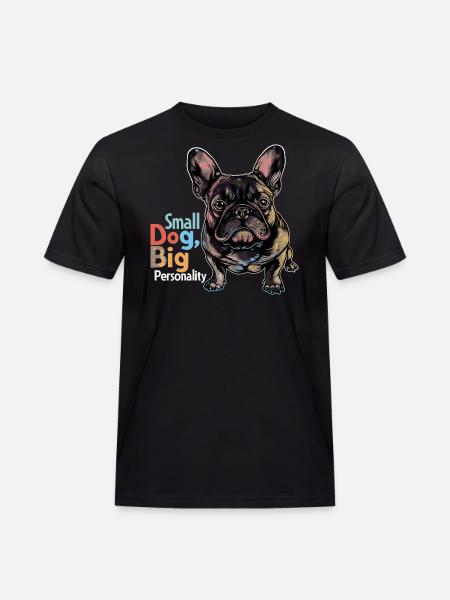 Bouledogue français mignon - T-shirt Workwear homme - noir