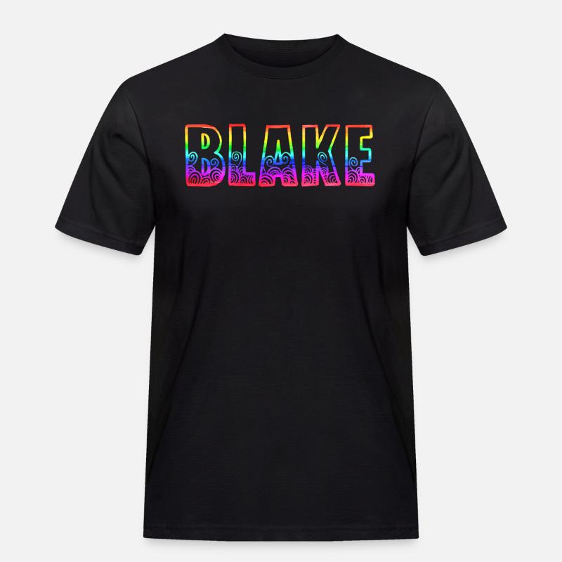 blake rs regenbogen - Männer Workwear T-Shirt - Schwarz