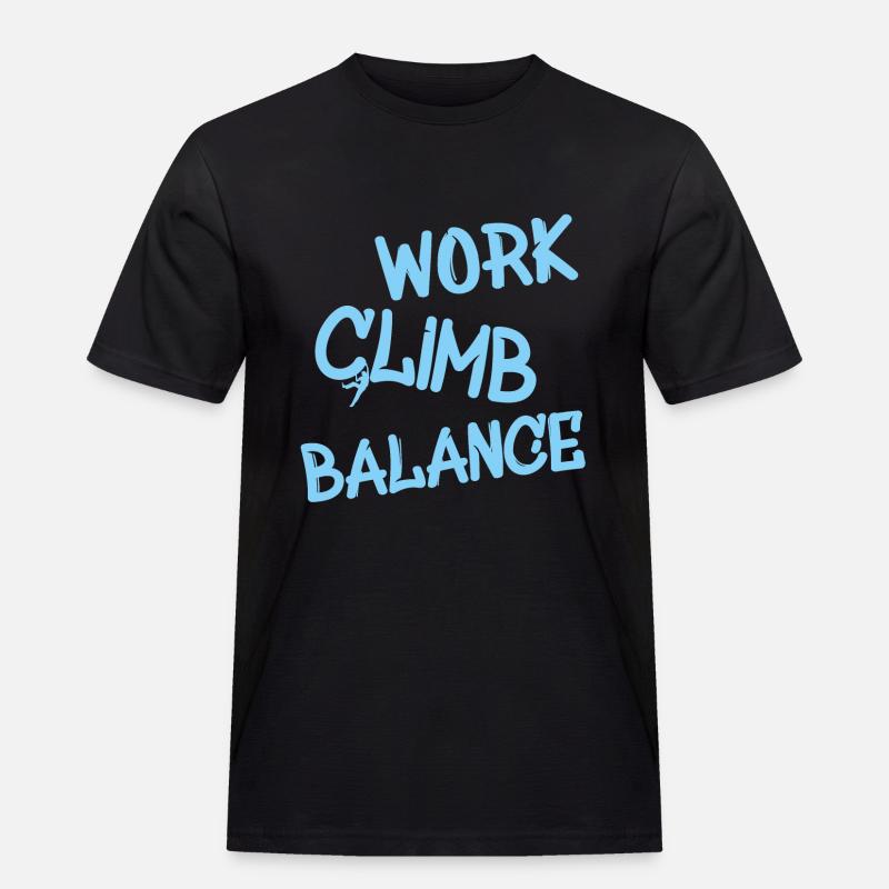 climbing klettern - Männer Workwear T-Shirt - Schwarz