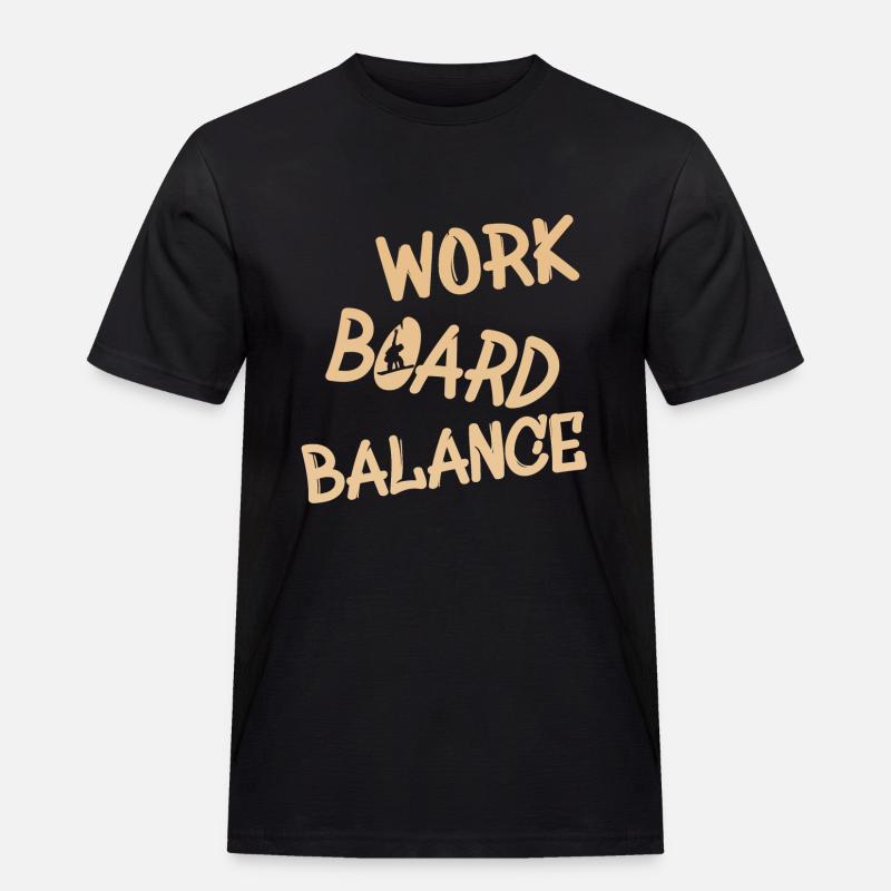 work board balance - Männer Workwear T-Shirt - Schwarz
