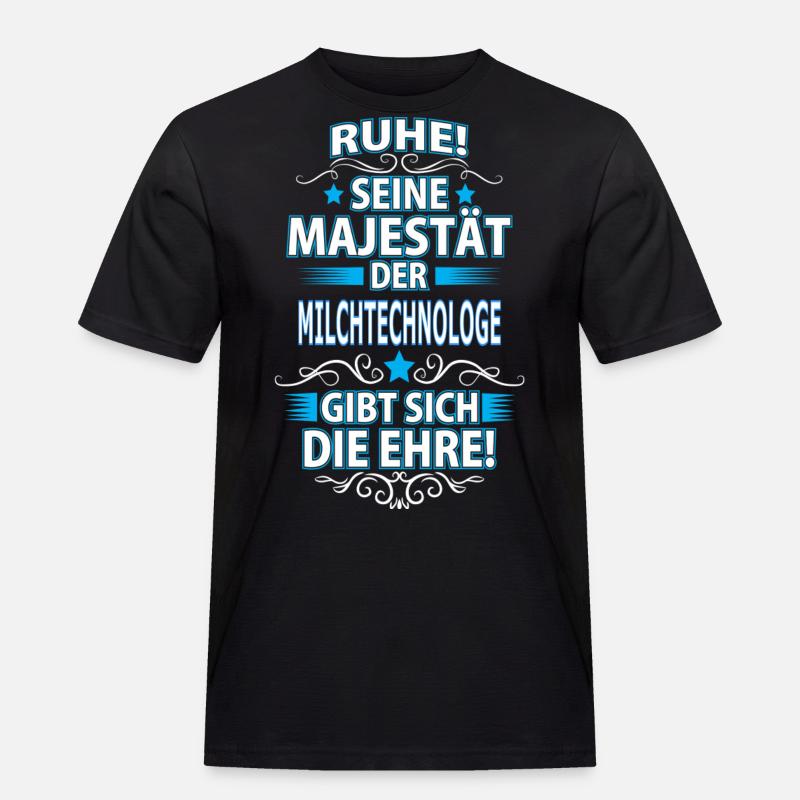 MILCHTECHNOLOGE - Männer Workwear T-Shirt - Schwarz