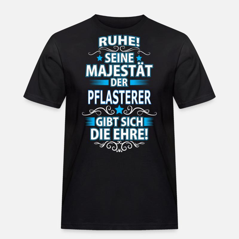PFLASTERER - Männer Workwear T-Shirt - Schwarz