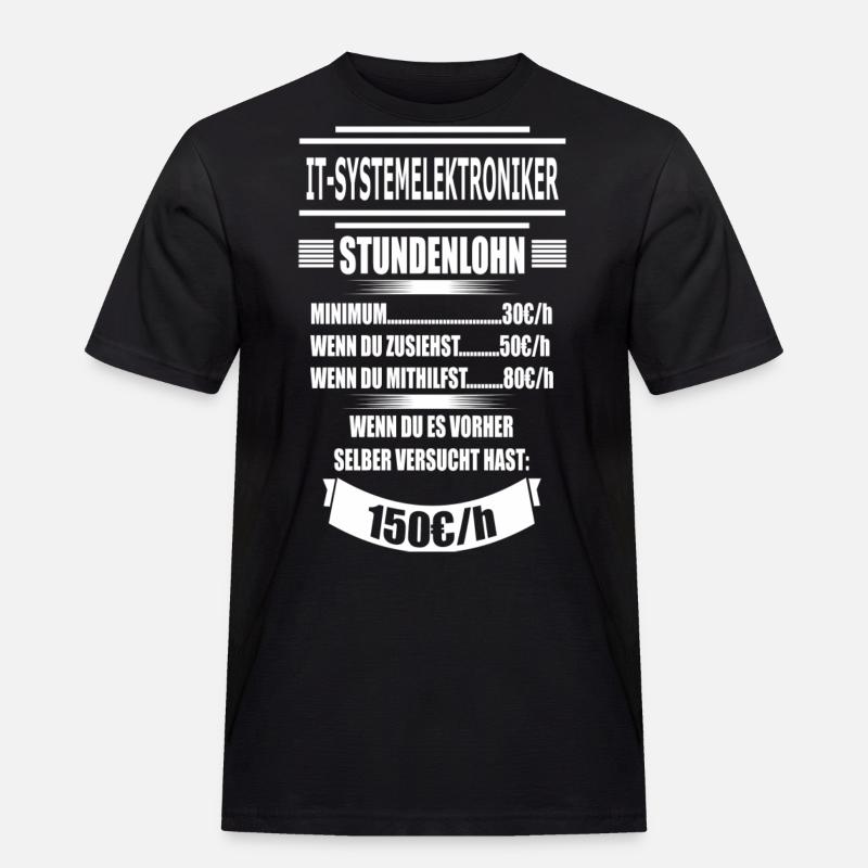 IT-SYSTEMELEKTRONIKER - Männer Workwear T-Shirt - Schwarz