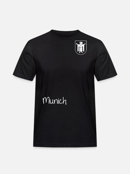 Munich München Wappen - Männer Workwear T-Shirt - Schwarz