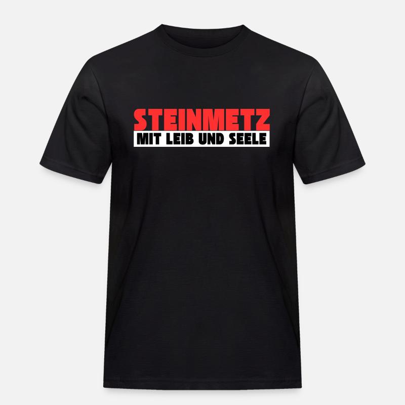 Steinmetz mit Leib und Seele - Männer Workwear T-Shirt - Schwarz