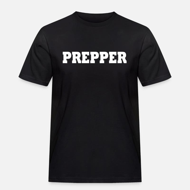 Prepper - Männer Workwear T-Shirt - Schwarz