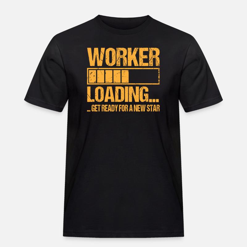 Arbeiter loading Arbeiter Ausbildung - Männer Workwear T-Shirt - Schwarz