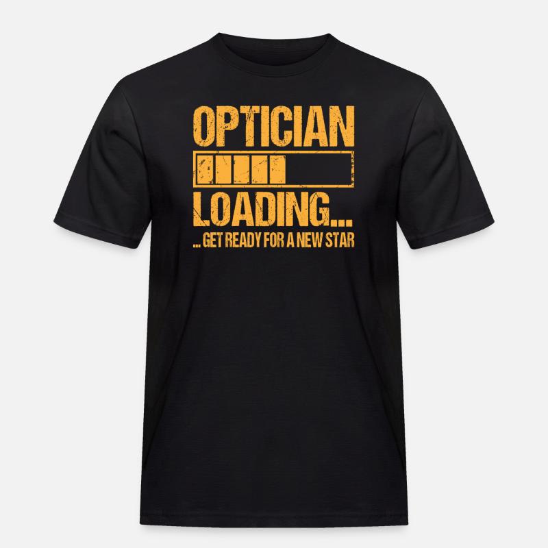 Optiker loading Optiker Ausbildung - Männer Workwear T-Shirt - Schwarz