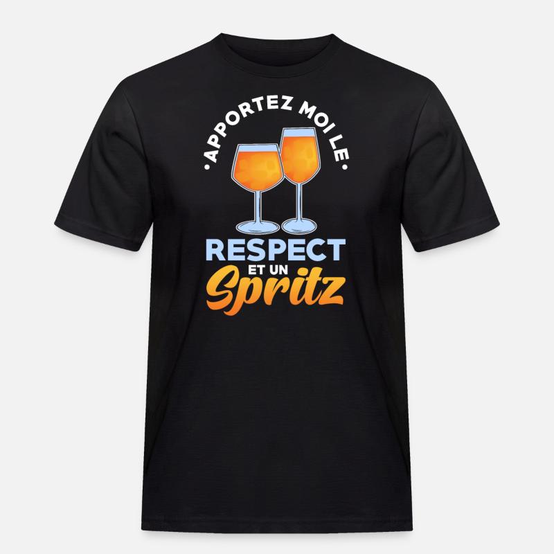 Spritz Cocktail - Männer Workwear T-Shirt - Schwarz
