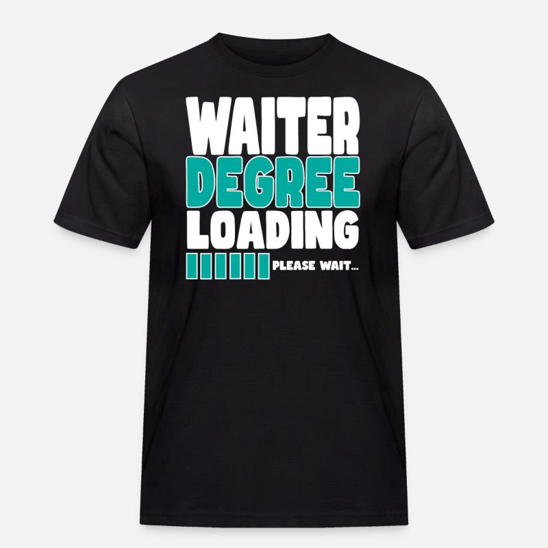 Kellner lädt Ausbildung - Männer Workwear T-Shirt - Schwarz