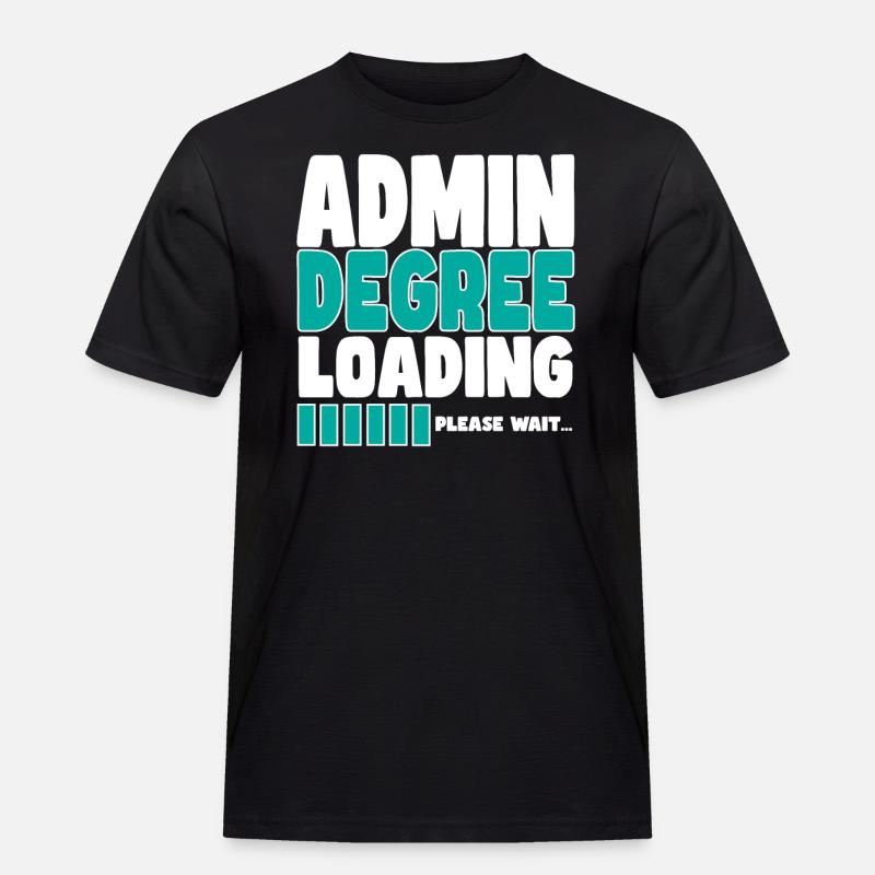 Admin lädt Ausbildung - Männer Workwear T-Shirt - Schwarz