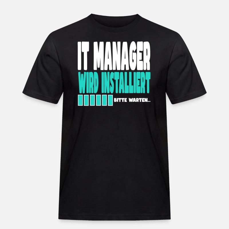 It Manager wird installiert - Männer Workwear T-Shirt - Schwarz