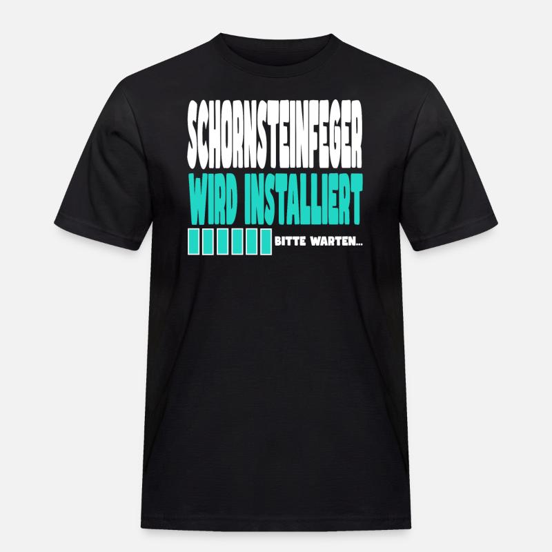 Schornsteinfeger wird installiert - Männer Workwear T-Shirt - Schwarz
