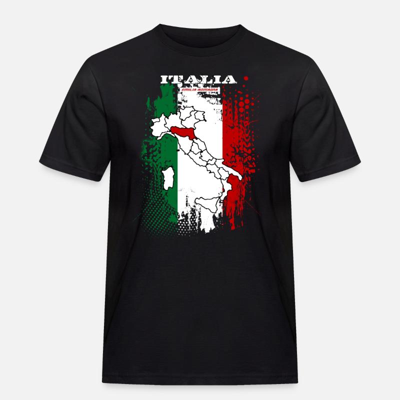 Emilia Romagna - Männer Workwear T-Shirt - Schwarz