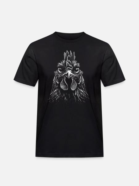 Chicken Portrait Hen Chickens Poultry Gift - Men's Workwear T-Shirt - black
