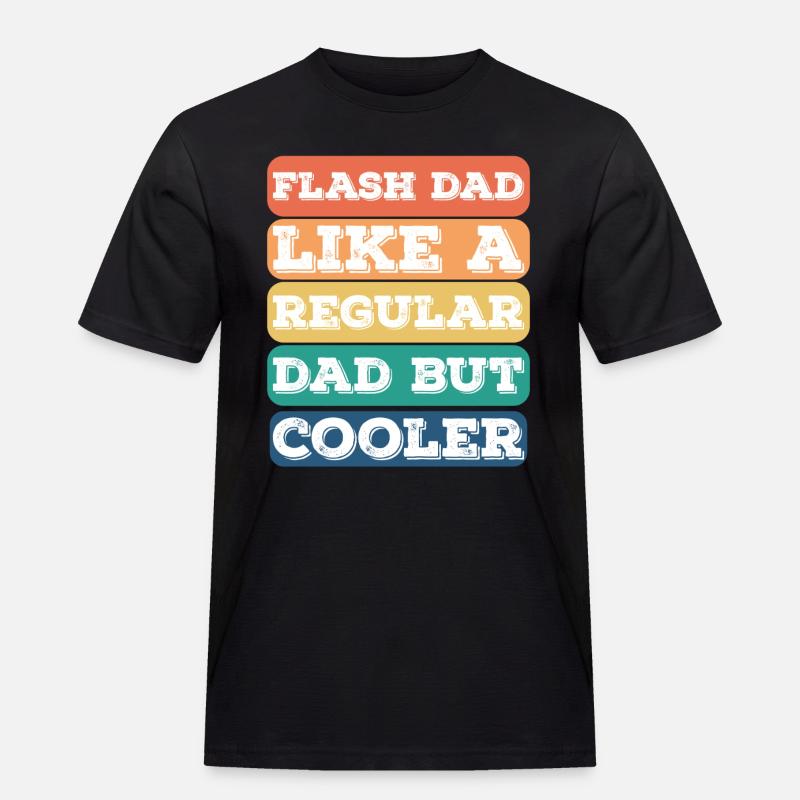 Bouldering Flash Papa Boulderer - Männer Workwear T-Shirt - Schwarz
