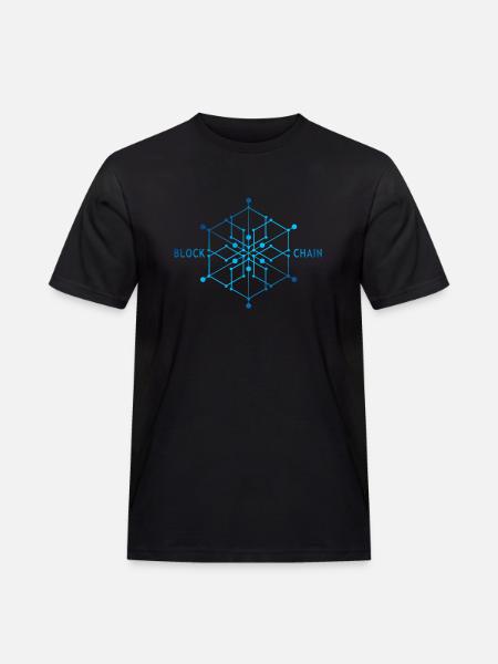 Blockchain Cubic - Men's Workwear T-Shirt - black