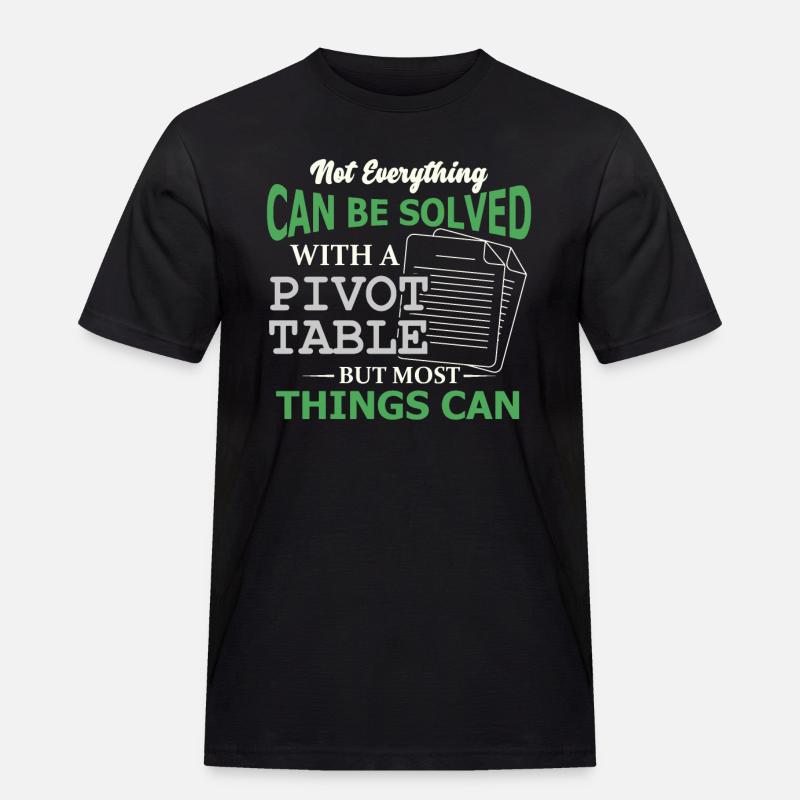 Pivot-Tabelle Tabellenkalkulation Nerd Buchhalter - Männer Workwear T-Shirt - Schwarz