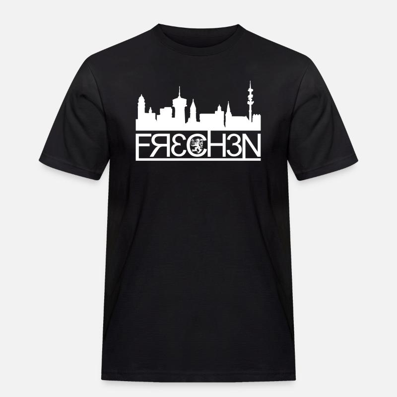 Frechen - Männer Workwear T-Shirt - Schwarz