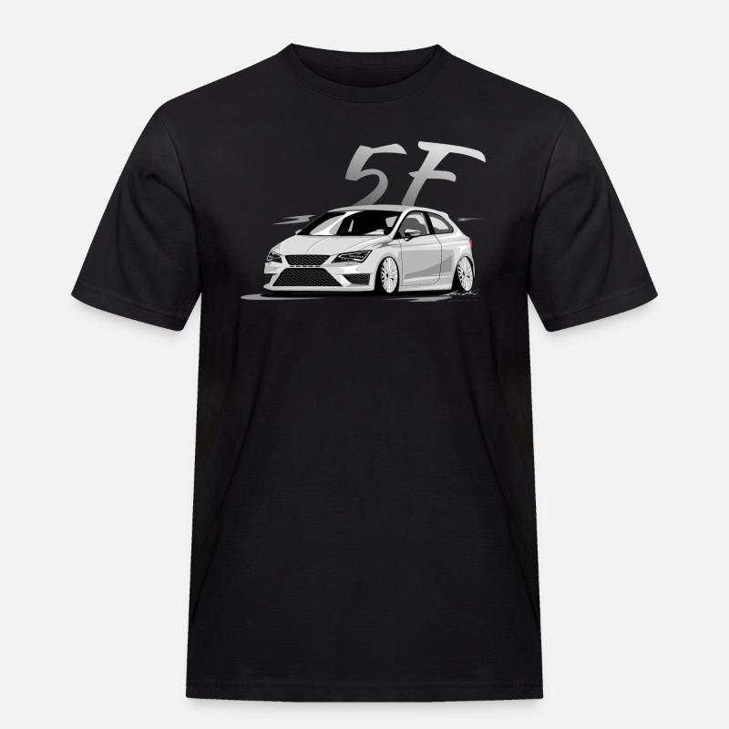 Leon 5f fr, Low, Deep, Stanced, Cupra - Männer Workwear T-Shirt - Schwarz