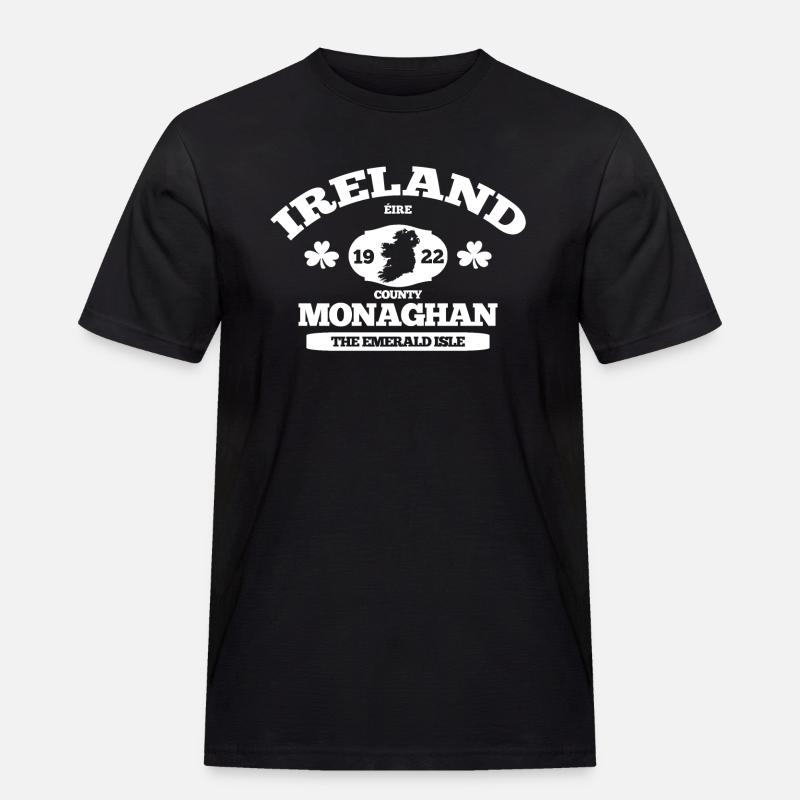 Monaghan, Irland. Klassisches irisches Design - Männer Workwear T-Shirt - Schwarz