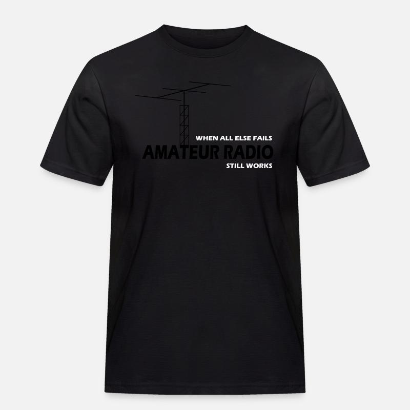 notfunk - Männer Workwear T-Shirt - Schwarz